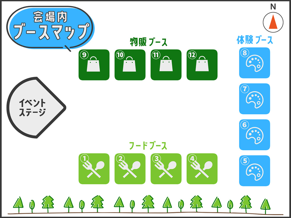 ふれあいサマーフェス ブースマップ